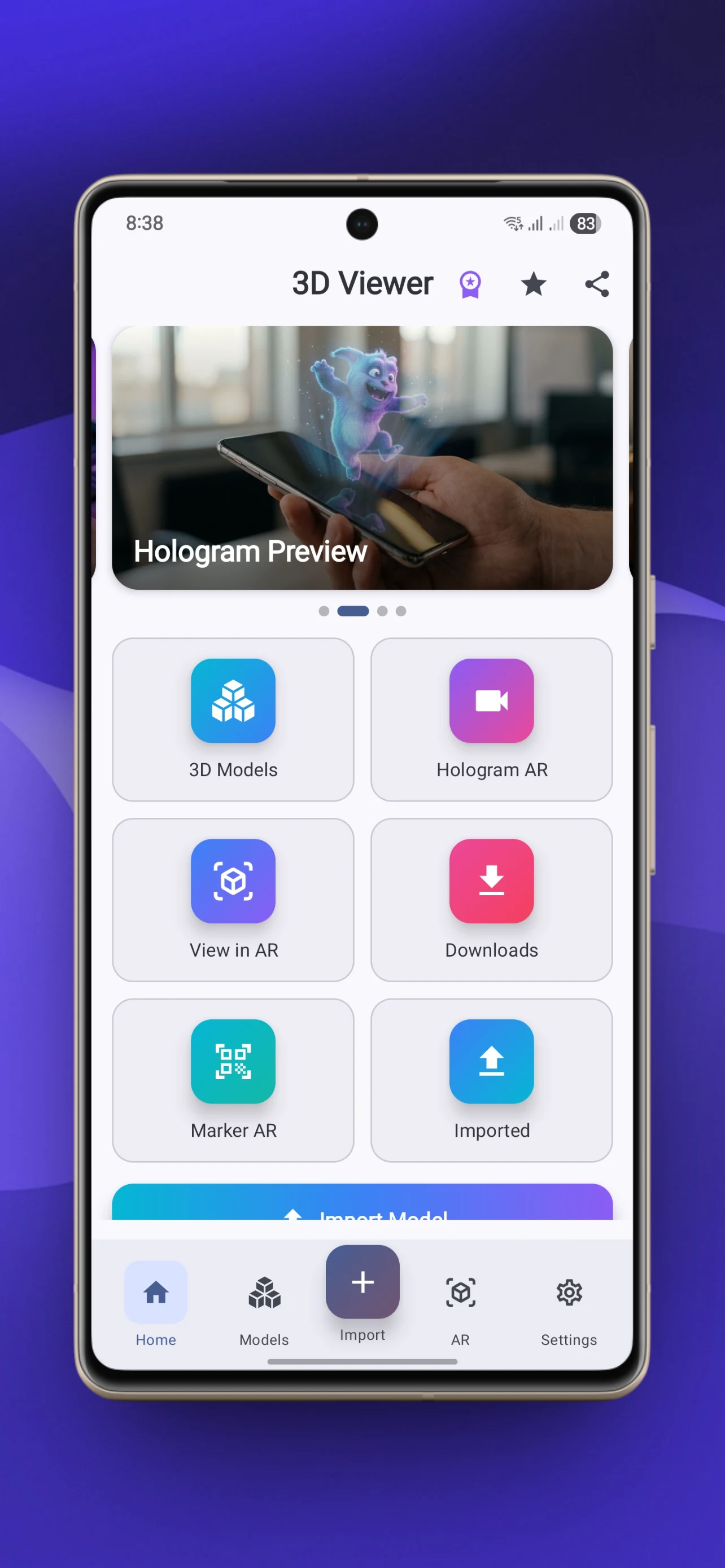 3D Viewer Pro - AR & Hologram screenshot