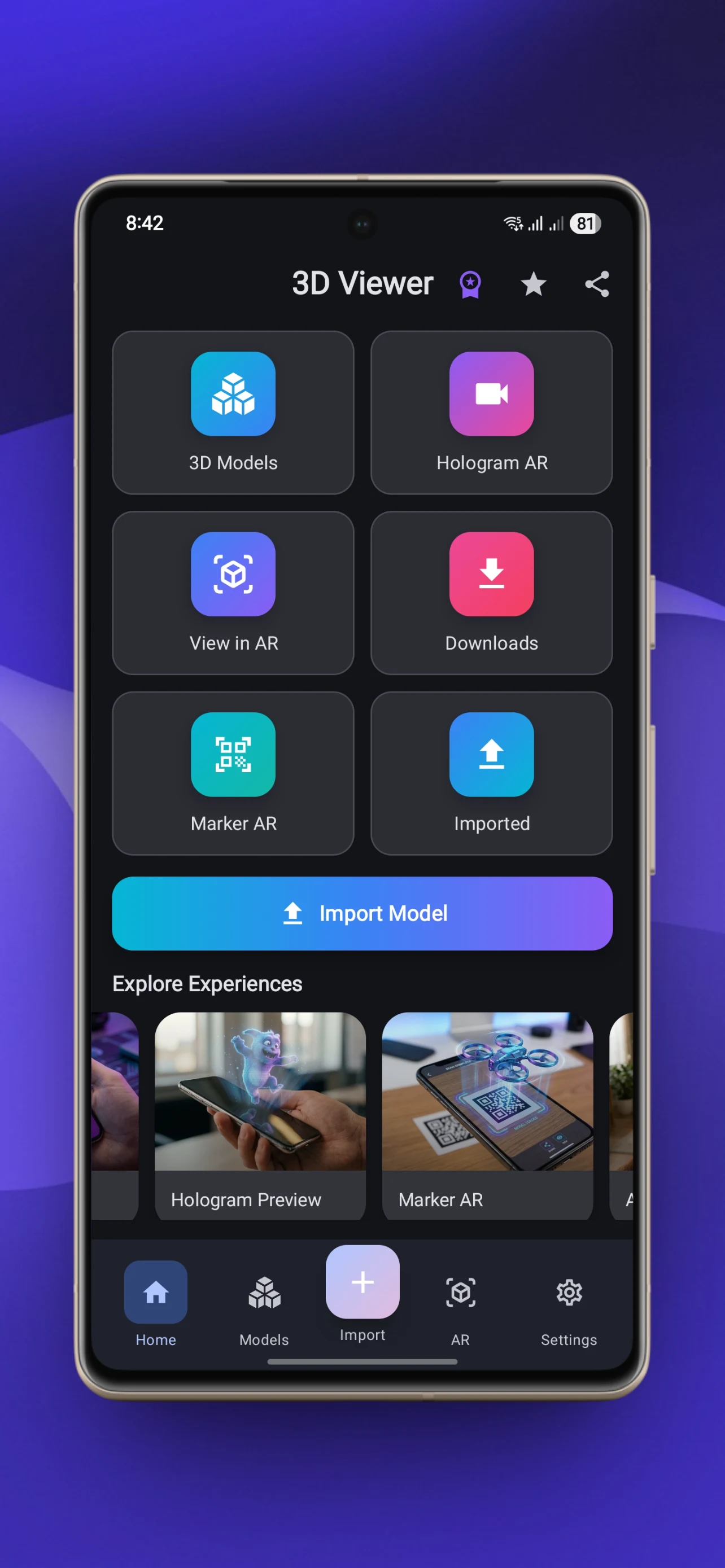3D Viewer Pro - AR & Hologram screenshot